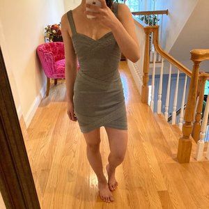 H&M Sparkly Gray/Silver BodyCon Dress Size 6